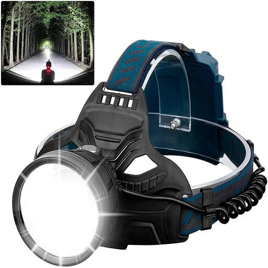Adult LED Rechargeable Headlamp,Led Headlamps Torch 90 Adjustable 4 Modes IPX5 Waterproof USB Rechargeable Headlamp for Camping Running Hunting Cycling