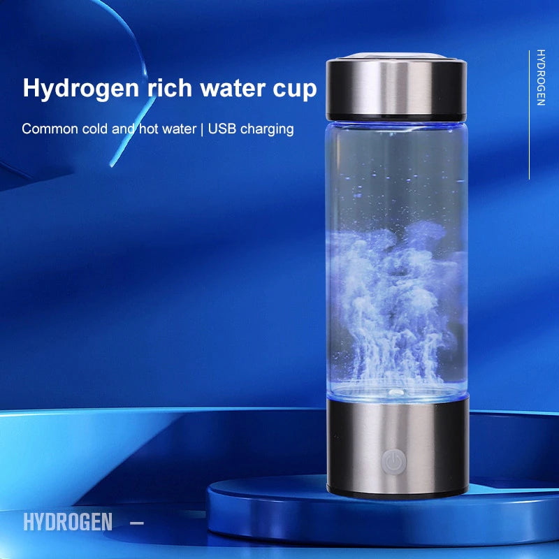 1Pc 450Ml Portable Hydrogen Water Generator 3 Minutes Mode High Concentration Hydrogen Water Generator